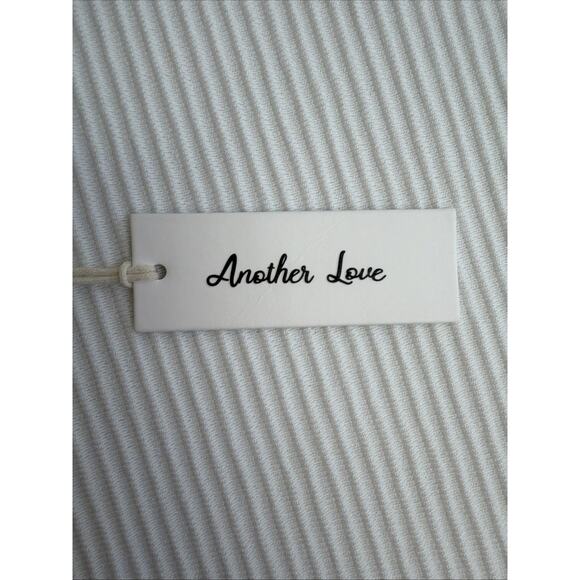 NWT Another Love "Noa" White Ribbed Knit V-Neck Tank #0641 Size XL - Picture 6 of 6